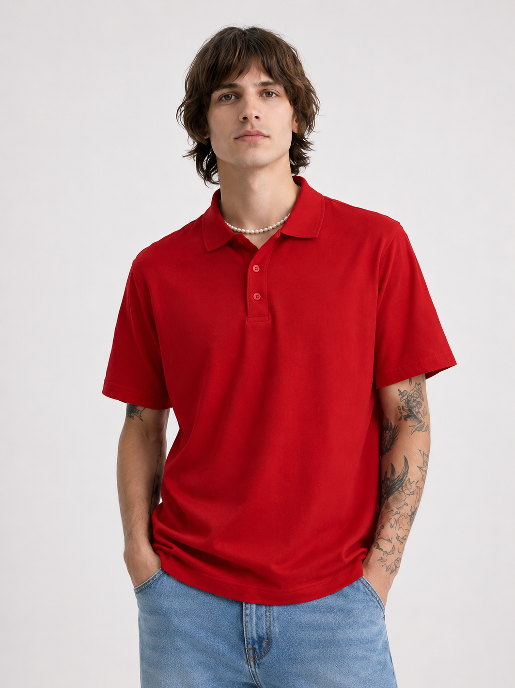 Polera Piqué Manga Corta Hombre