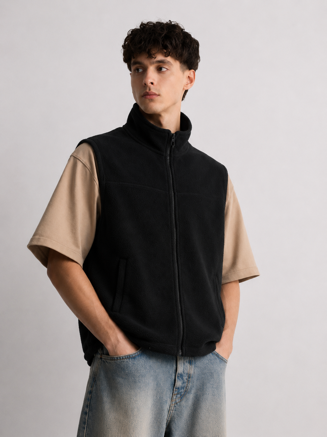 Chaqueta Polar Sin Mangas Hombre