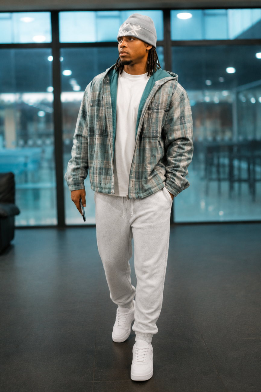 Pantalón buzo jogger gris K8 Urban personalizable para bordado y estampado
