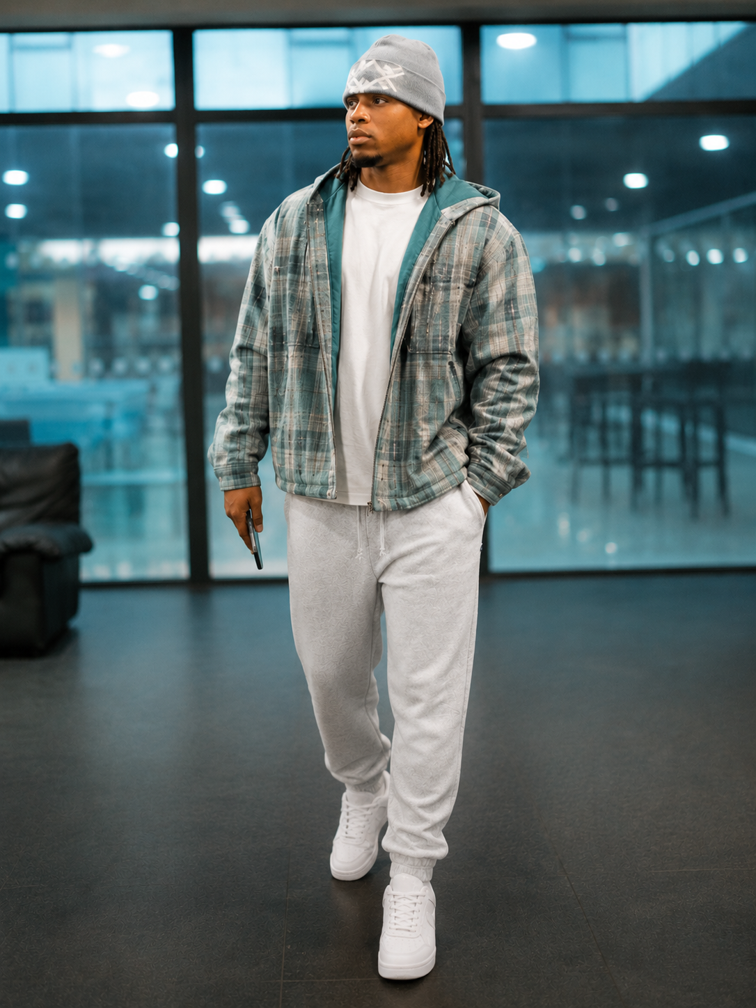 Pantalón buzo jogger gris K8 Urban personalizable para bordado y estampado