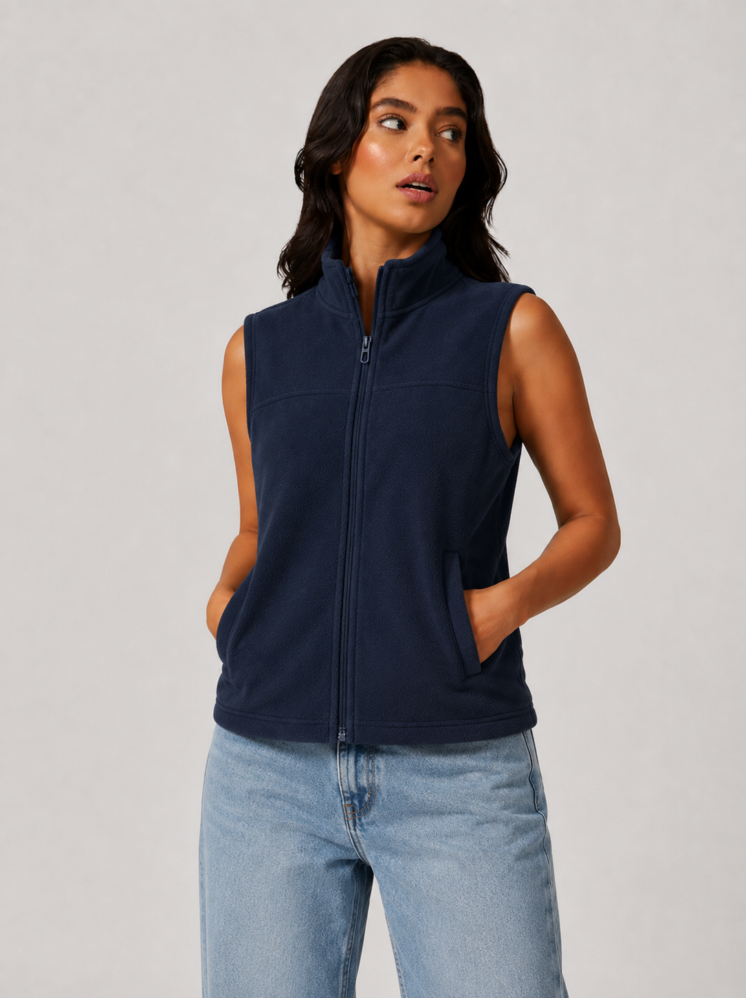 Chaqueta Polar Sin Mangas Mujer